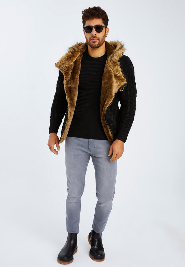 Leif Nelson Strickjacke mit Kapuze Kostenloser Versand
