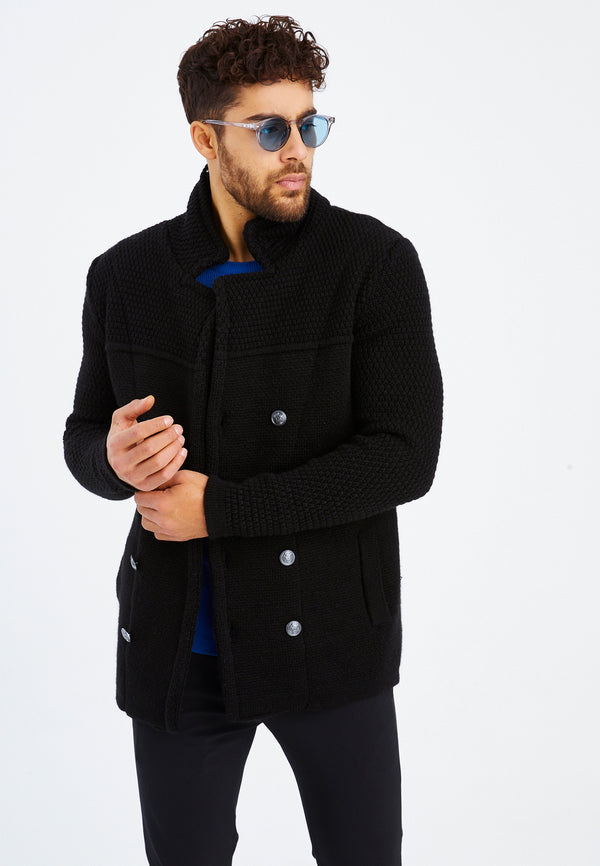 Leif Nelson Strickjacke mit Schalkragen Großer Ausverkauf