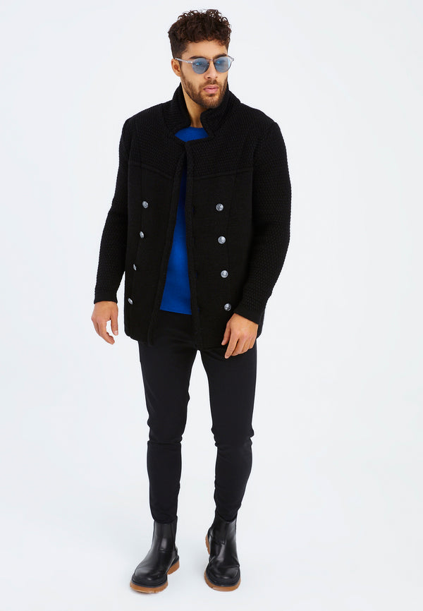 Leif Nelson Strickjacke mit Schalkragen Großer Ausverkauf