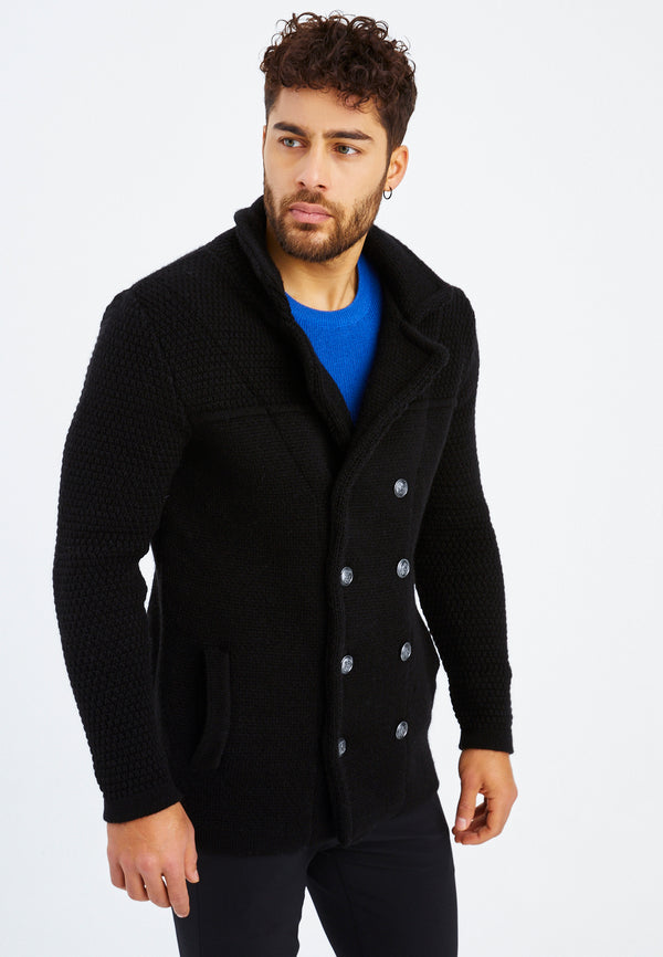 Leif Nelson Strickjacke mit Schalkragen Großer Ausverkauf