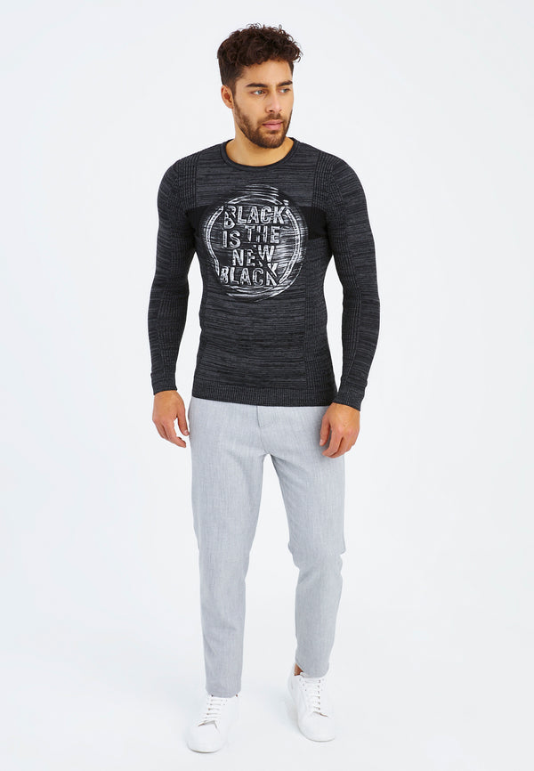 Leif Nelson Strickpullover Feinstrick Rundhals Preisnachlass