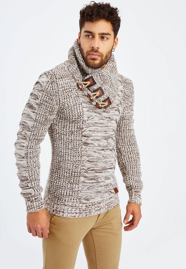 Leif Nelson Strickpullover Grobstrick mit Schalkragen Exklusive Angebote