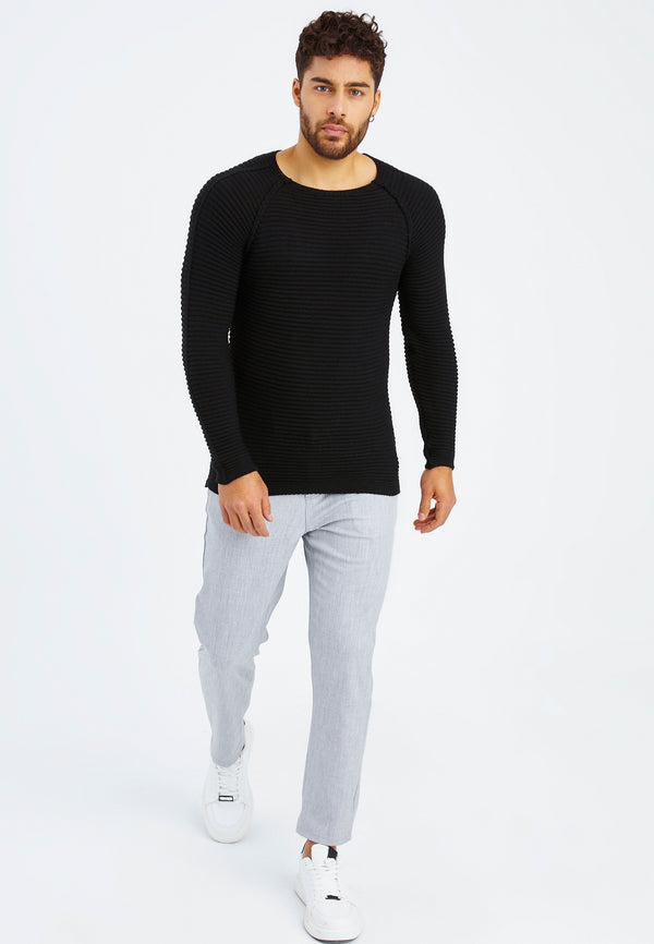Leif Nelson Strickpullover Grobstrick Rundhals Bestseller