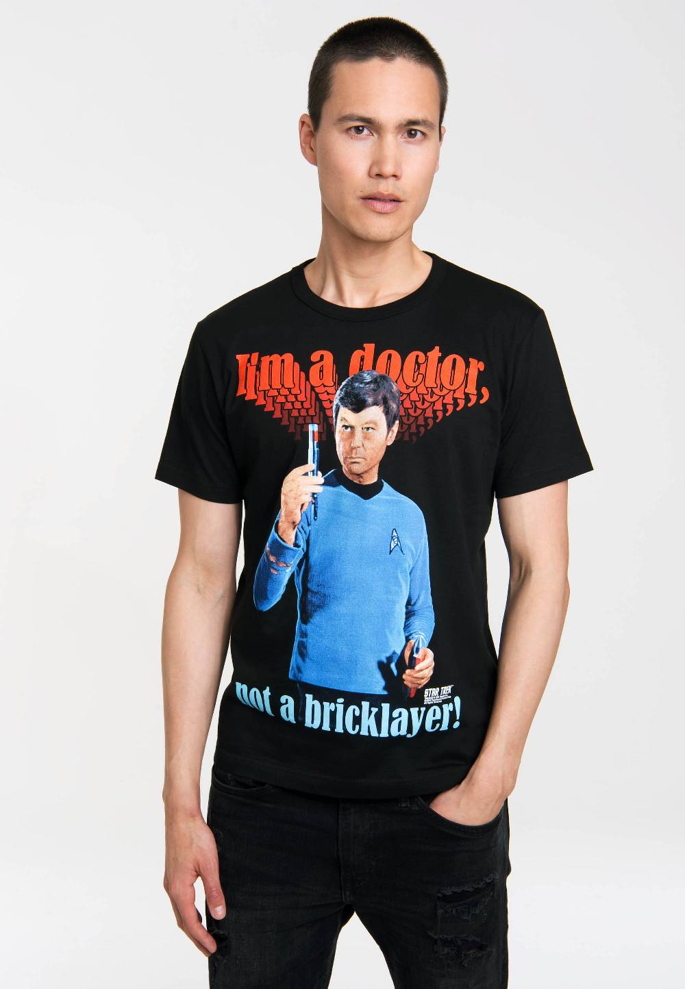Logoshirt Star Trek - Dr. McCoy - I'm A Doctor Not A Bricklayer - T-Shirt Print - Herren Letzter Tag