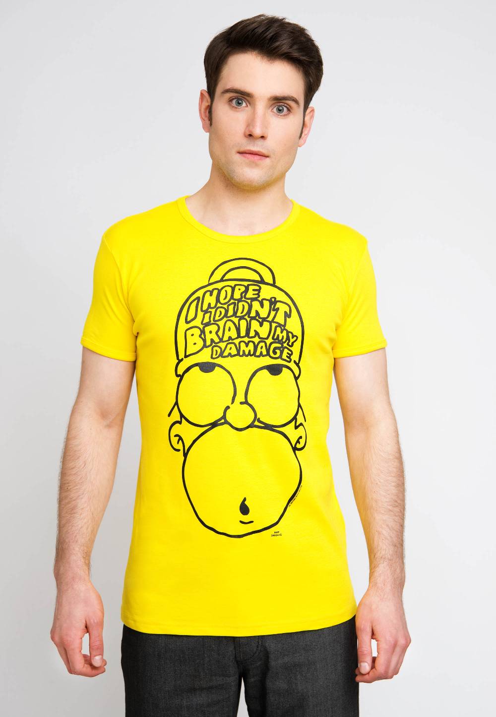 Logoshirt The Simpsons - Homer Simpson - Brain My Damage - T-Shirt Print - Herren zollfrei