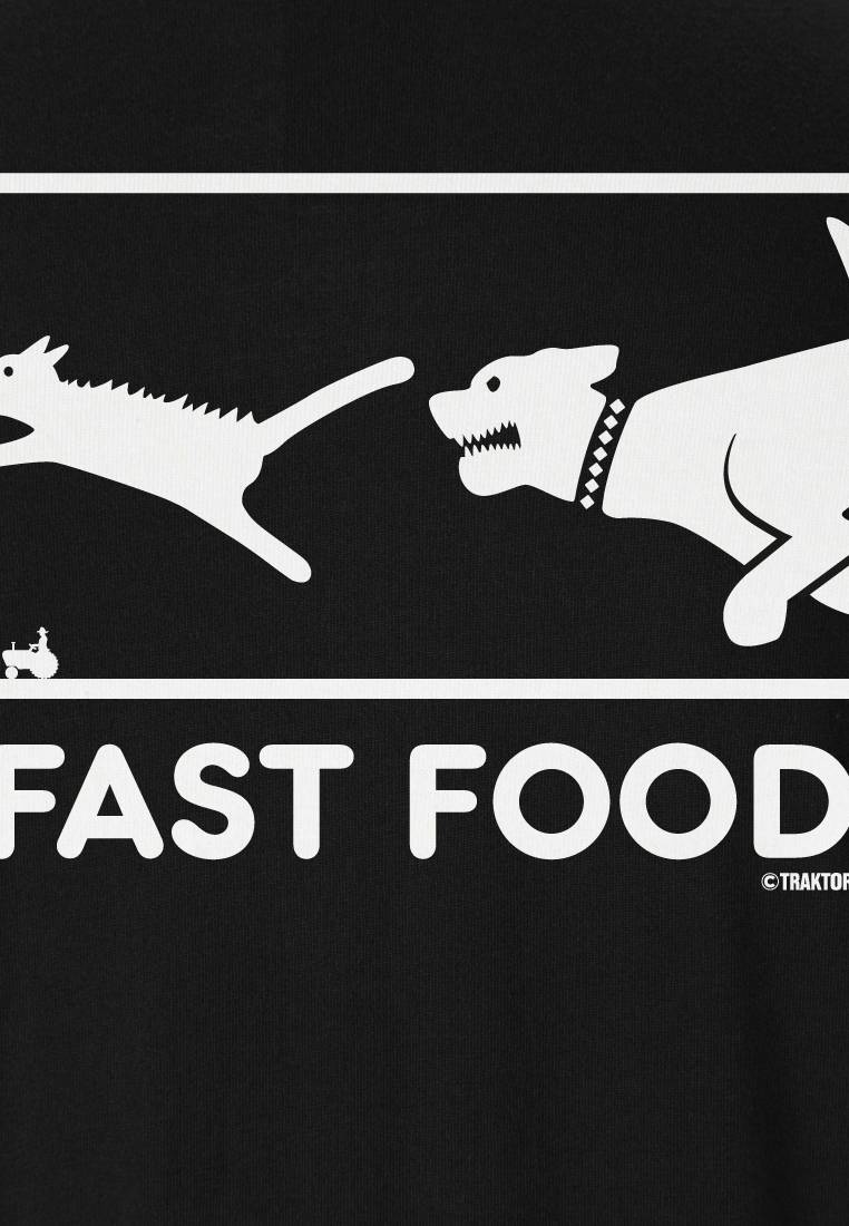 Logoshirt Fast Food - Hund Jagt Katze - T-Shirt Print Verkauf