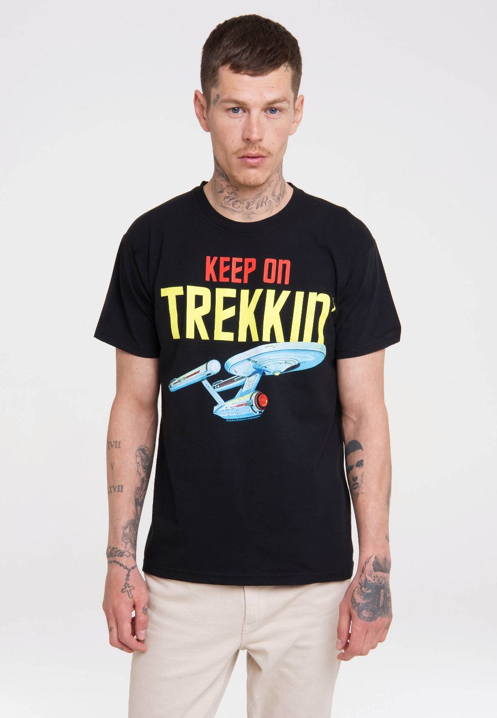Logoshirt Star Trek - USS Enterprise - Keep On Trekkin' - T-Shirt Print Angebote