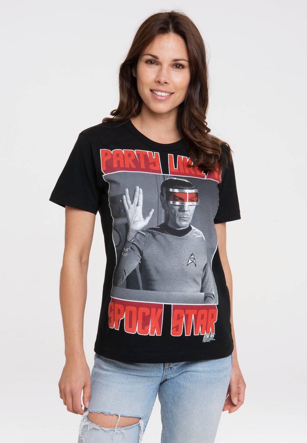 Logoshirt Star Trek - Spock - Party Like A Spock Star - T-Shirt Print - Damen Schlussverkauf