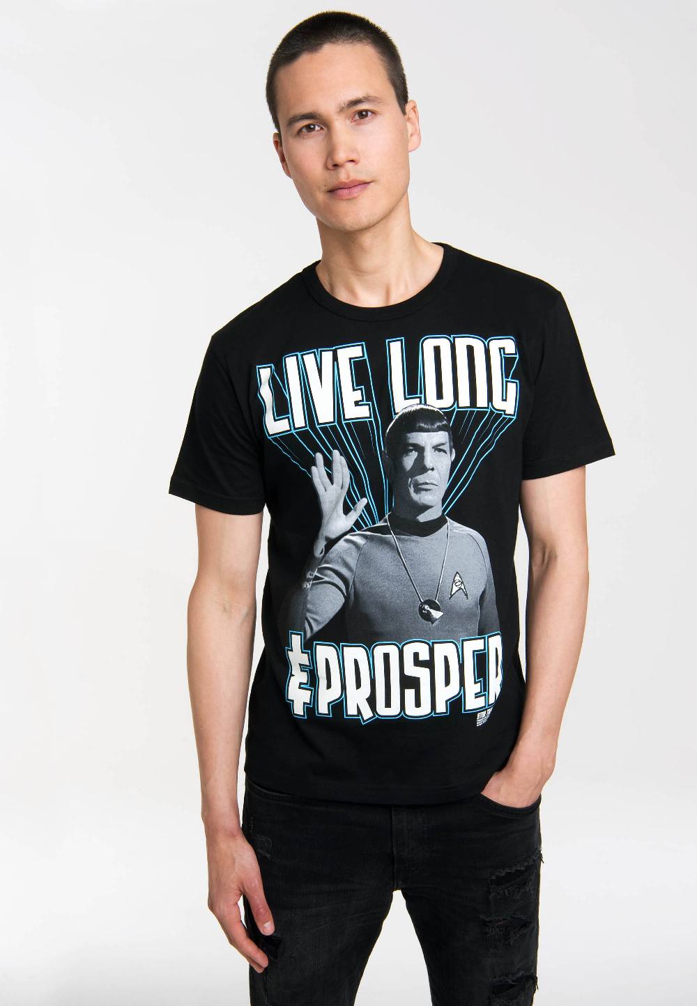 Logoshirt Star Trek - Spock - Live Long And Prosper - T-Shirt Print - Herren Fabrikverkauf