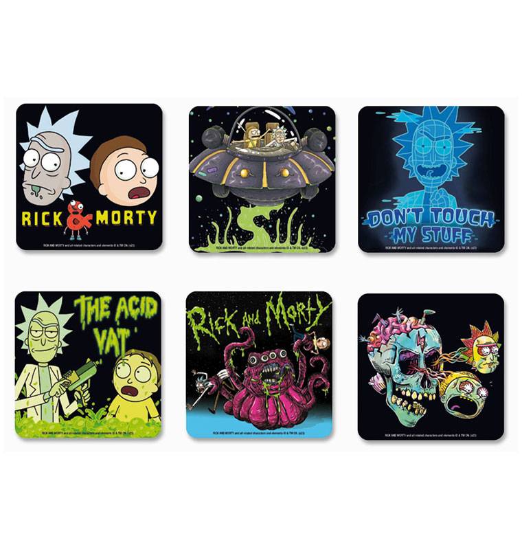 Logoshirt Rick & Morty - 6er Set - Untersetzer Hotsell