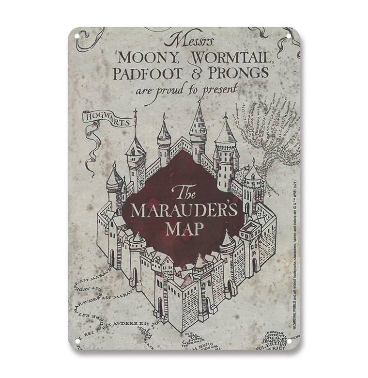 Logoshirt Harry Potter - The Marauder's Map - Blechschild A5 Online Shopping