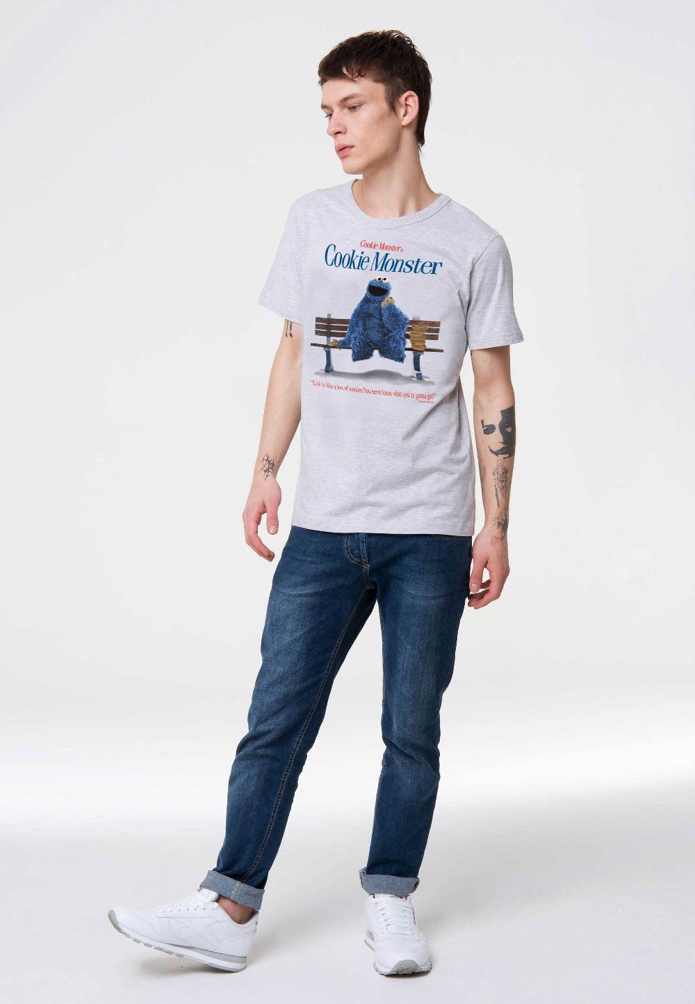 Logoshirt Sesamstrasse - Krümelmonster - Cookie Monster - Box Of Cookies - T-Shirt Print - Herren Exklusive Angebote