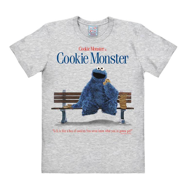 Logoshirt Sesamstrasse - Krümelmonster - Cookie Monster - Box Of Cookies - T-Shirt Print - Damen Saisonale Angebote