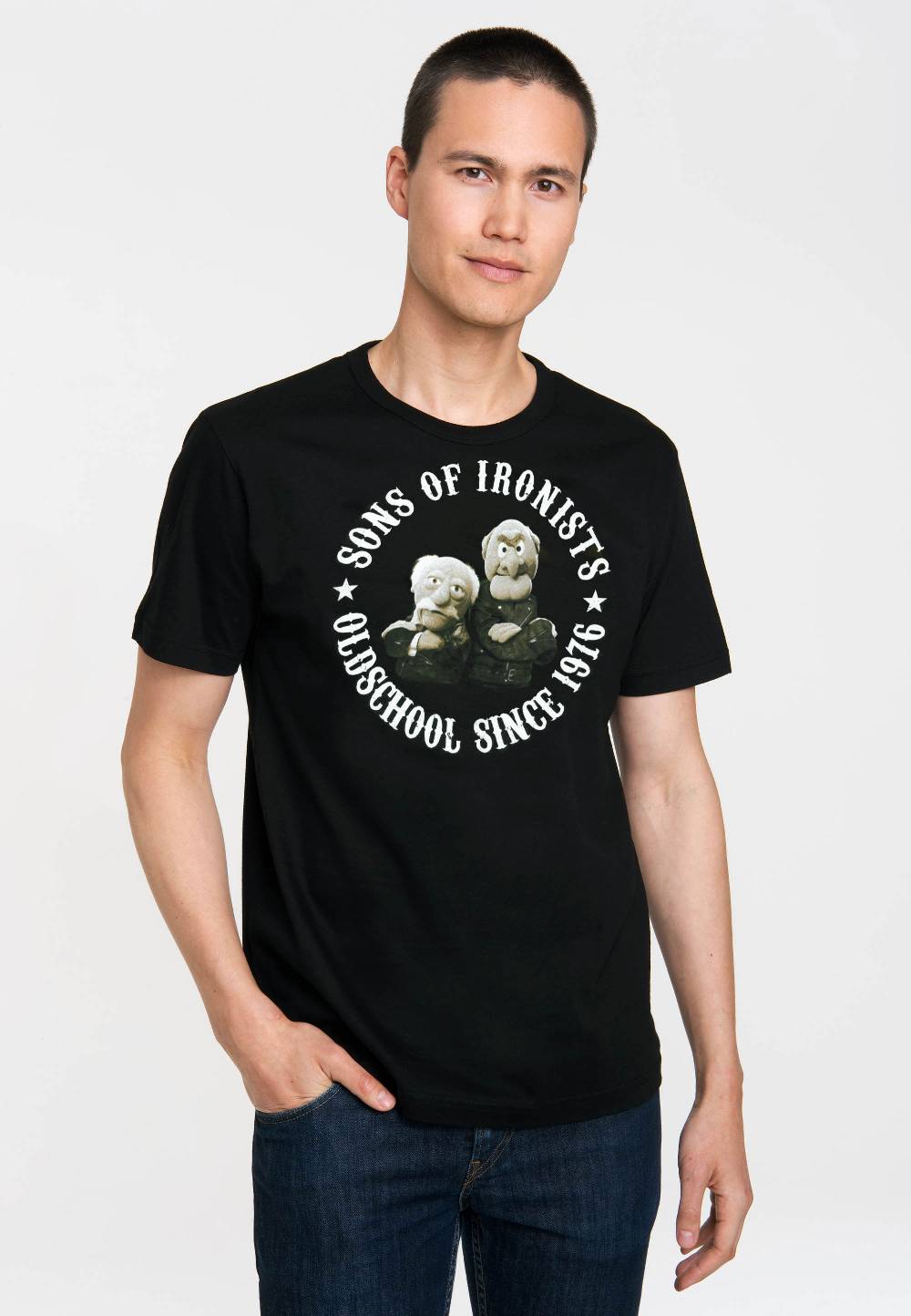 Logoshirt Waldorf & Statler - Sons Of Ironists - The Muppets - T-Shirt Print - Herren Wochenangebot