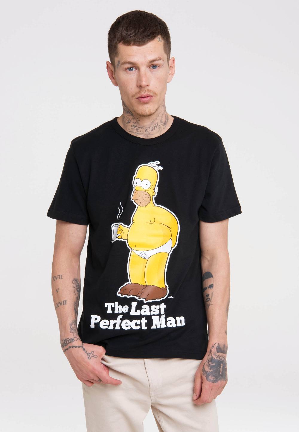 Logoshirt The Simpsons - Homer Simpson - Last Perfect Man - T-Shirt Print - Herren Bis zu 60% Rabatt