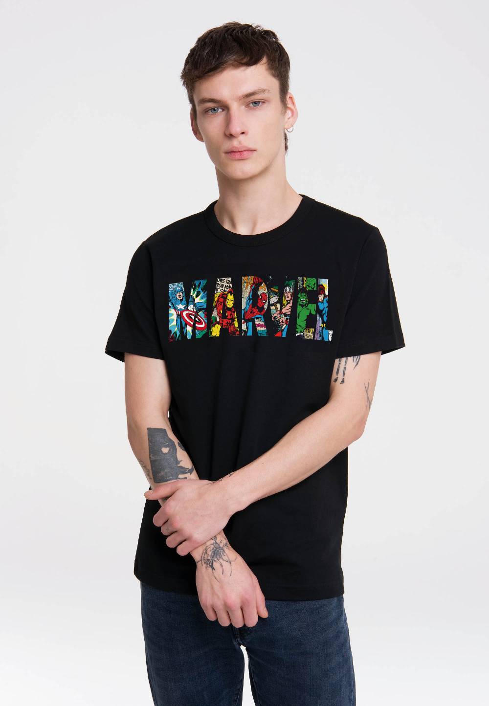 Logoshirt Marvel - Comic Colour - Logo - Marvel Comics - T-Shirt Print - Herren Super Rabatt