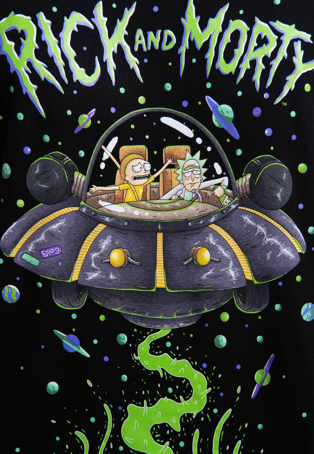 Logoshirt Rick & Morty - Raumschiff - T-Shirt Print - Herren 50% Rabatt mit kostenlosem Versand