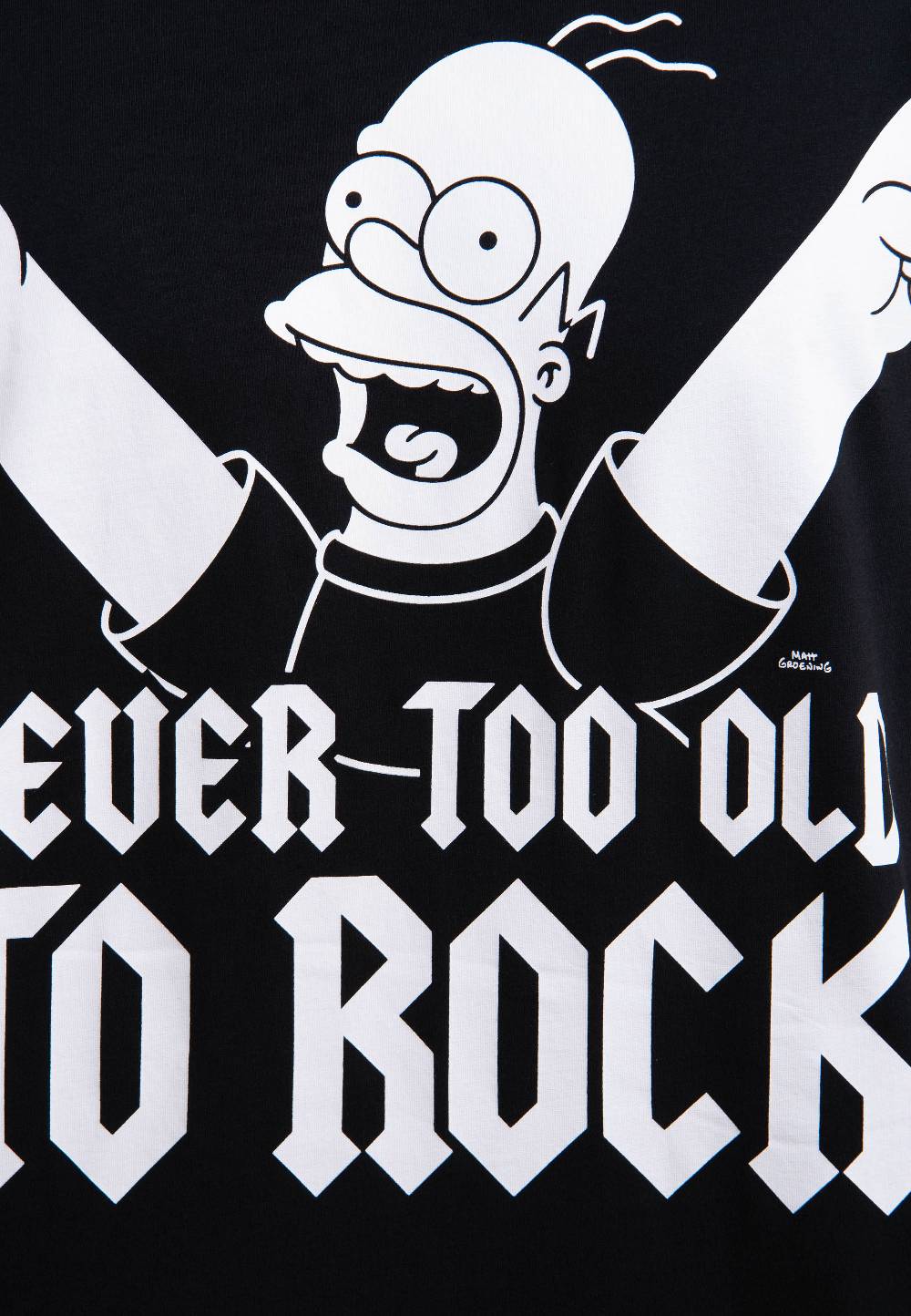 Logoshirt The Simpsons - Homer Simpson - Never Too Old To Rock - T-Shirt Print - Herren Clearance-Verkauf