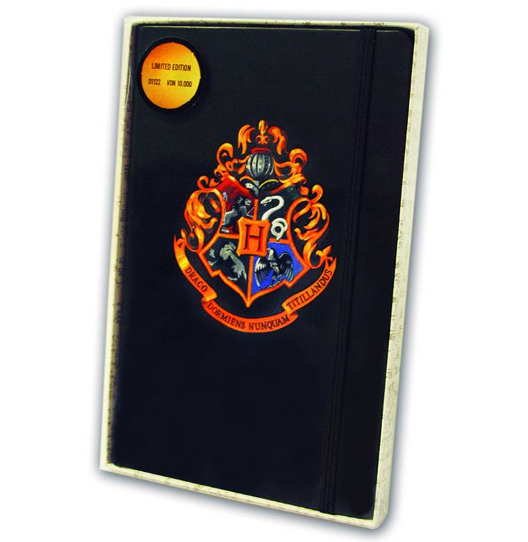 Logoshirt Harry Potter - Hogwarts Logo - Hardcover Notizbuch A5 - mit Gummiband - Gepunktet - Limited Edition Zeitlich begrenztes Angebot
