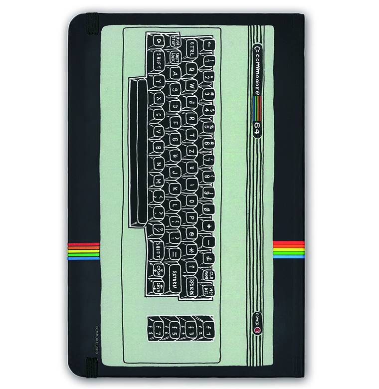 Logoshirt Commodore 64 - C64 Logo - Hardcover Notizbuch A5 - mit Gummiband - Liniert Exklusive Angebote