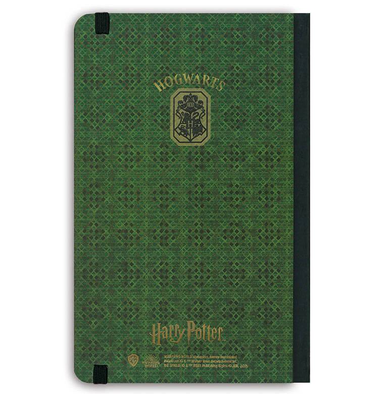 Logoshirt Harry Potter - Slytherin Logo - Hardcover Notizbuch A5 - mit Gummiband - Liniert Große Rabatte