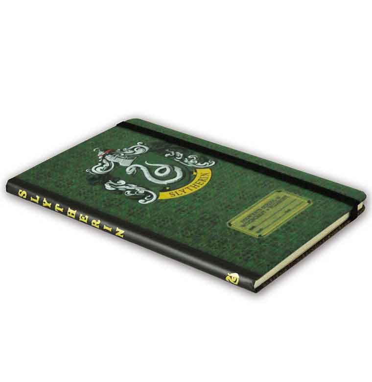Logoshirt Harry Potter - Slytherin Logo - Hardcover Notizbuch A5 - mit Gummiband - Liniert Große Rabatte