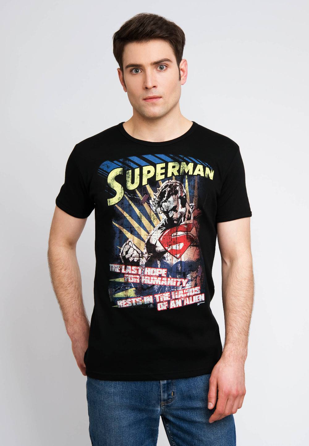 Logoshirt Superman - Letzte Hoffnung - DC Comics - T-Shirt Print - Herren Lagerräumung