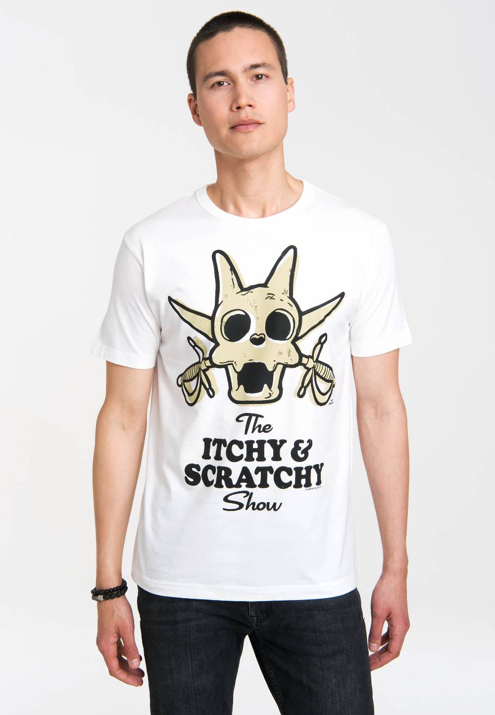 Logoshirt The Simpsons - Itchy & Scratchy Show - Scratchy - T-Shirt Print - Herren Sonderangebote