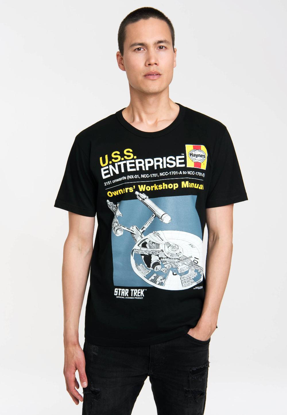 Logoshirt Star Trek - USS Enterprise - Haynes Workshop Manual - T-Shirt Print - Herren VIP-Rabatte
