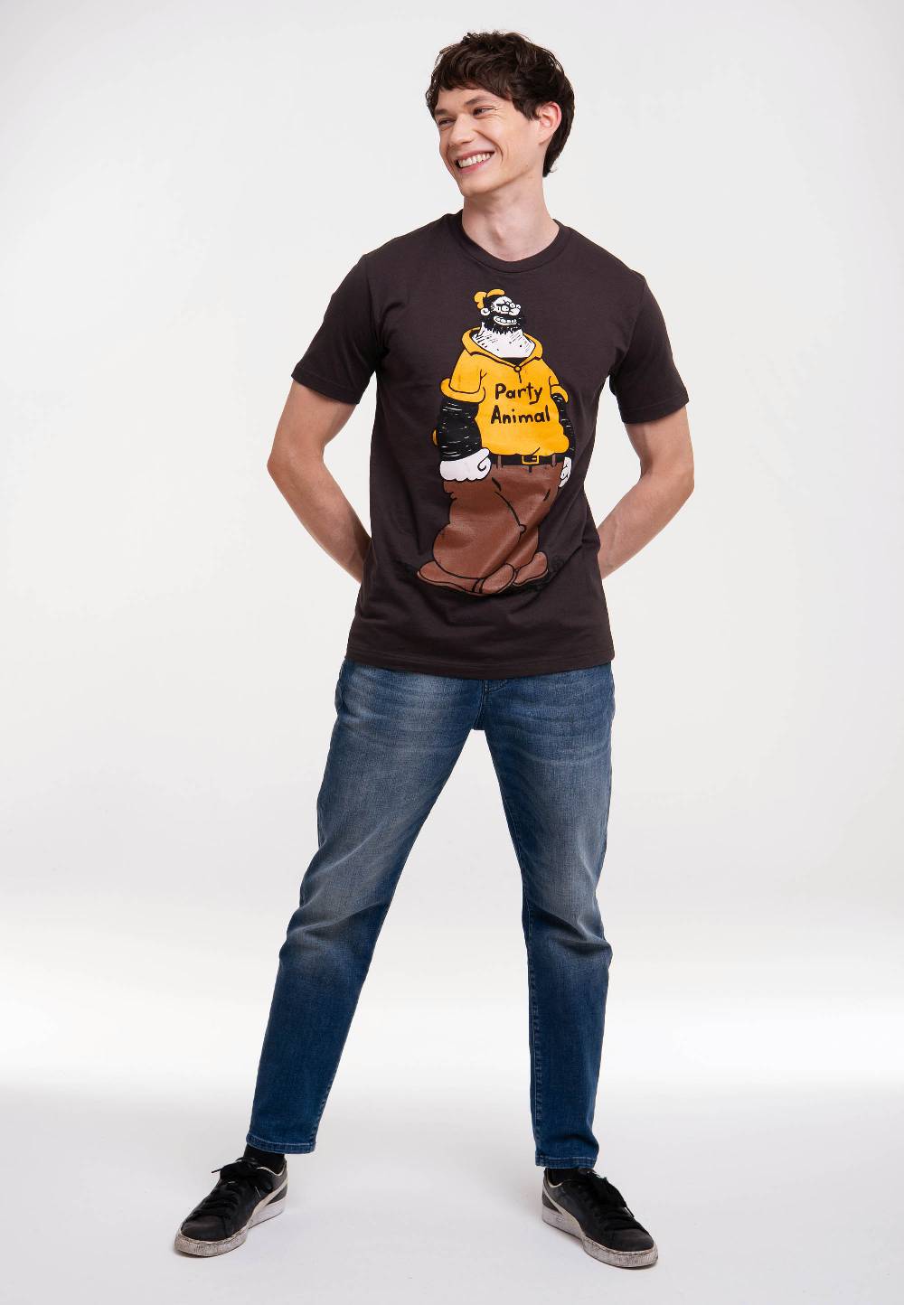 Logoshirt Popeye der Seemann - Brutus - Party Animal - T-Shirt Print Vierteljährliche Förderung