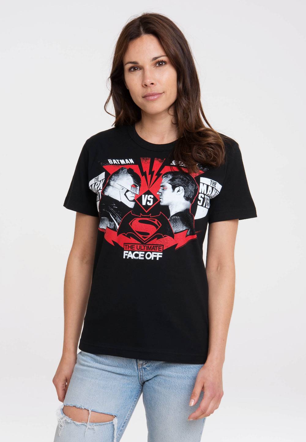 Logoshirt Batman v Superman - The Ultimate Face Off - DC Comics - T-Shirt Print - Damen Outlet