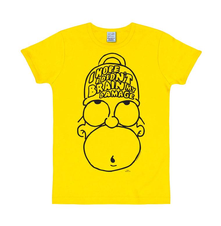 Logoshirt The Simpsons - Homer Simpson - Brain My Damage - T-Shirt Print - Damen Schlussverkauf