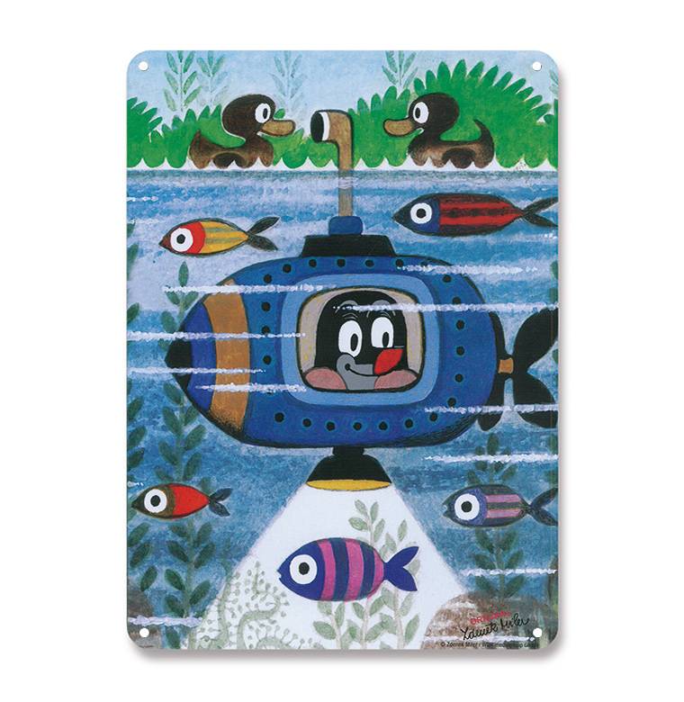 Logoshirt Der kleine Maulwurf - U-Boot - Blechschild A5 Begrenztes Angebot