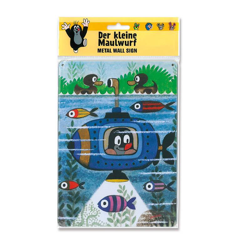 Logoshirt Der kleine Maulwurf - U-Boot - Blechschild A5 Begrenztes Angebot