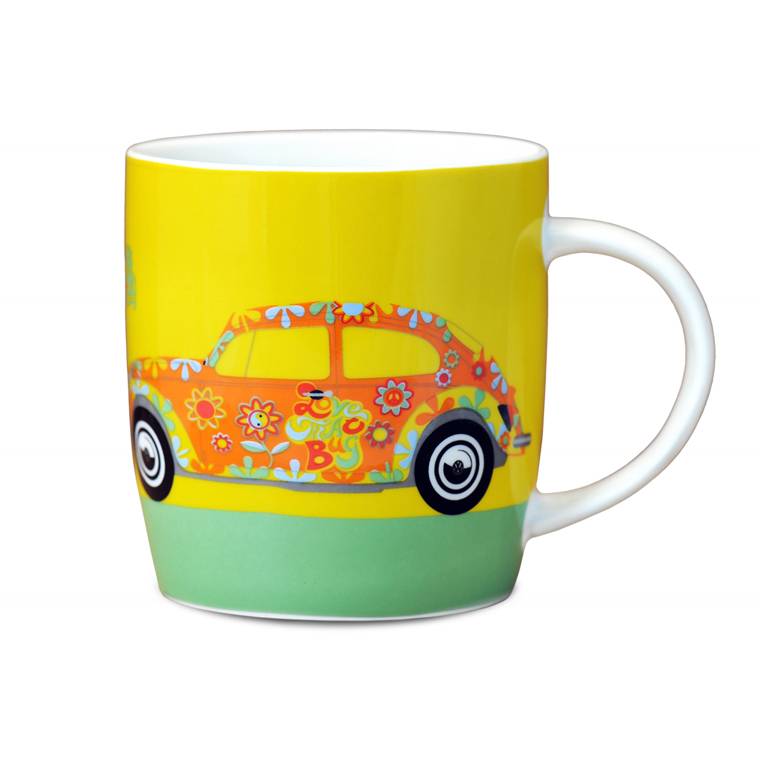 Logoshirt VW - Käfer - Blumen - Love That Bug - Kaffeetasse Räumungsverkauf