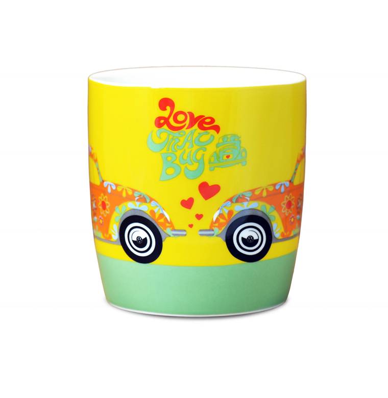 Logoshirt VW - Käfer - Blumen - Love That Bug - Kaffeetasse Räumungsverkauf