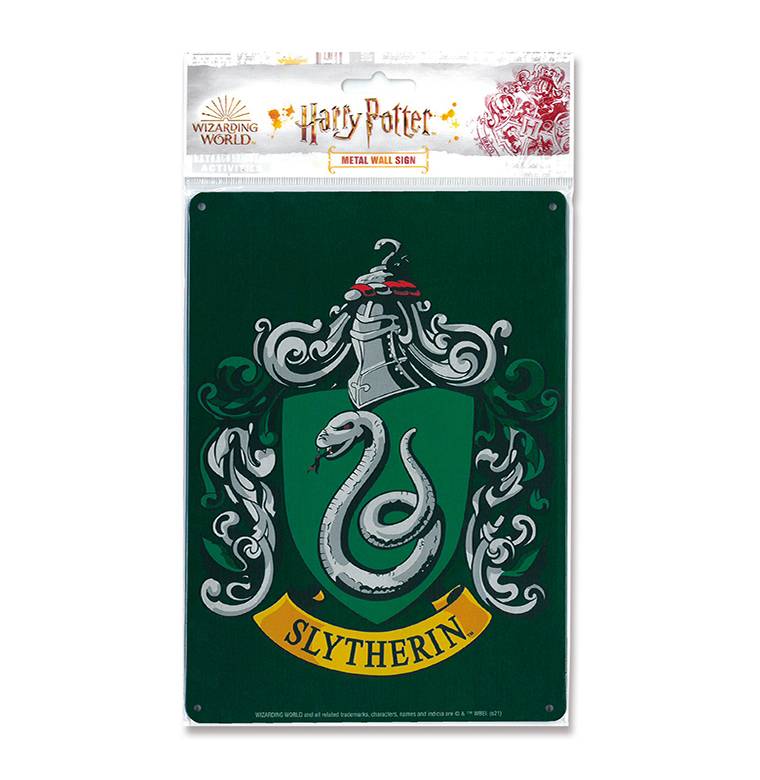 Logoshirt Harry Potter - Slytherin Logo - Schlange - Blechschild A5 Nur für heute