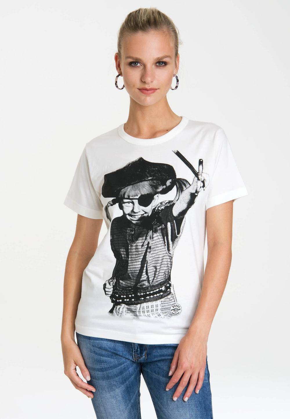 Logoshirt Pippi Langstrumpf - Pirat - T-Shirt Print - Damen Rabatte dieses Monats