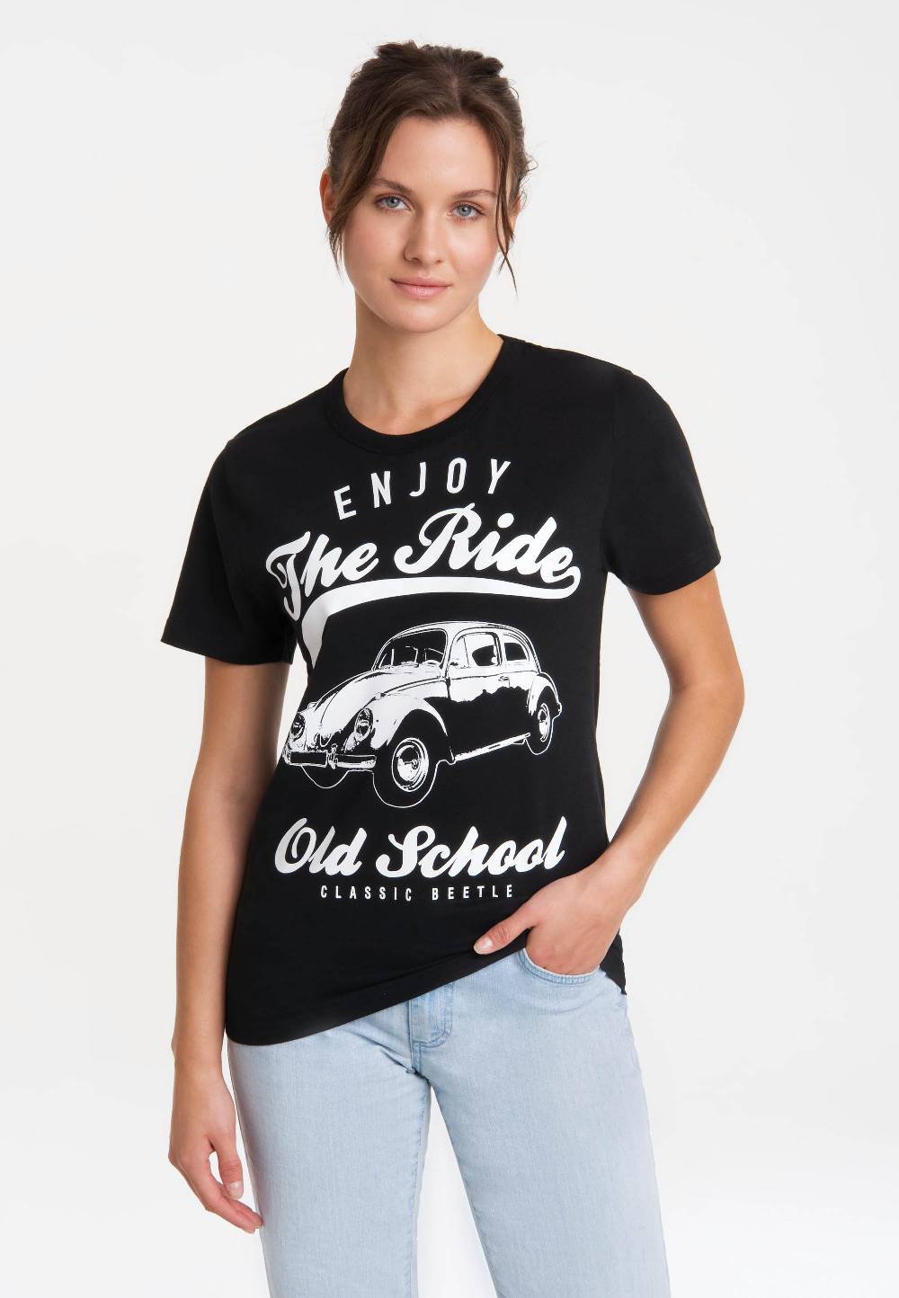 Logoshirt VW - Käfer - Enjoy The Ride - T-Shirt Print - Damen 2025