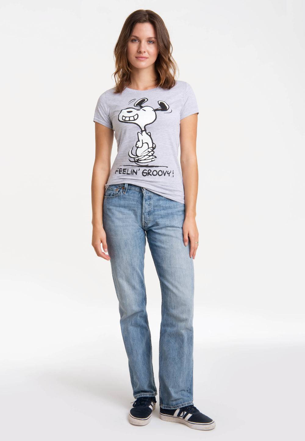 Logoshirt Peanuts - Snoopy - Feelin' Groovy - T-Shirt Print - Damen Fabrikverkauf