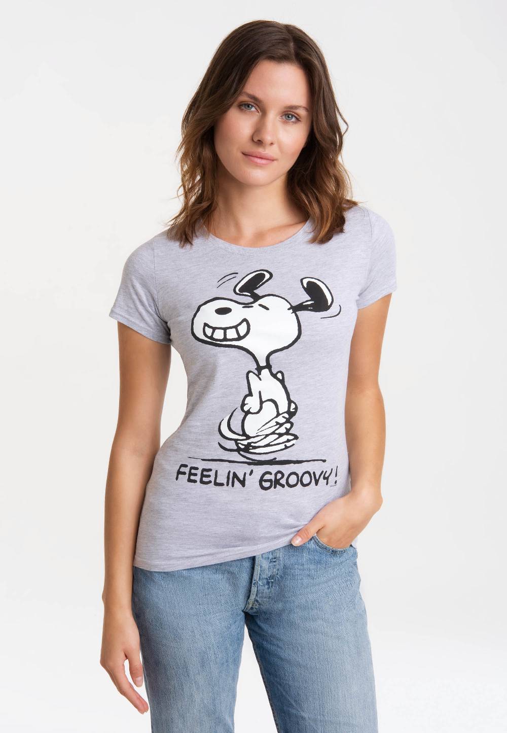 Logoshirt Peanuts - Snoopy - Feelin' Groovy - T-Shirt Print - Damen Fabrikverkauf