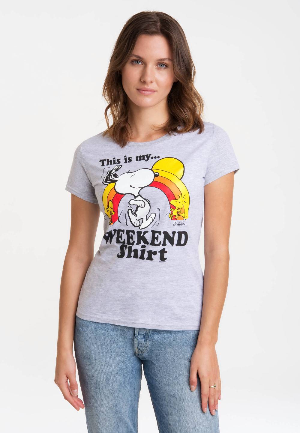 Logoshirt Peanuts - Snoopy & Woodstock - Weekend Shirt - T-Shirt Print - Damen Blitzverkäufe