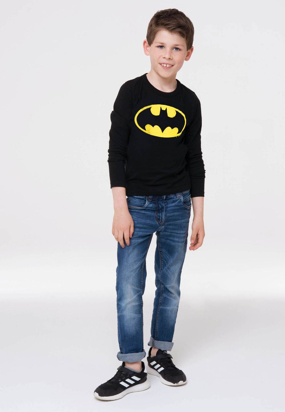 Logoshirt DC - Batman - Logo - DC Comics - Langarmshirt Print - Kinder Flash Sale