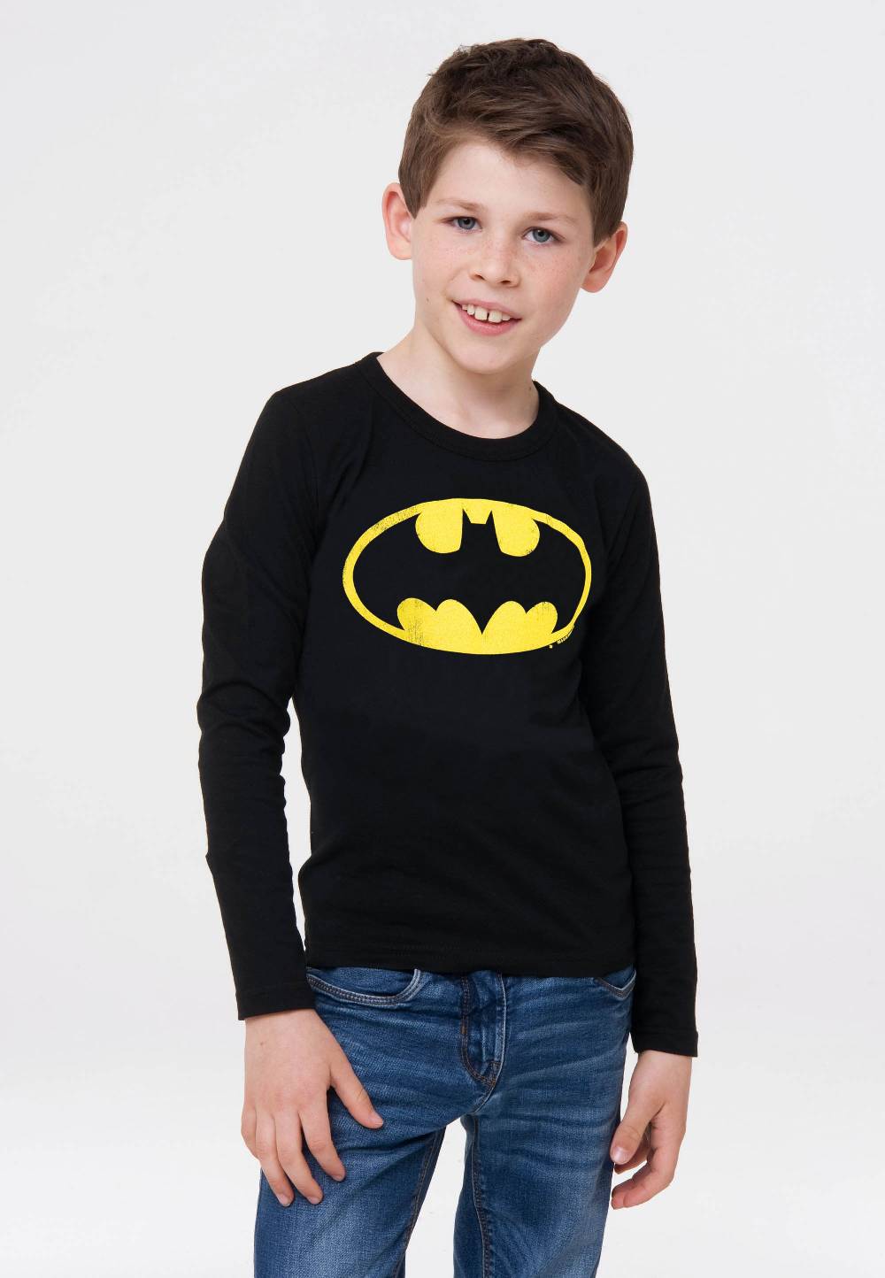 Logoshirt DC - Batman - Logo - DC Comics - Langarmshirt Print - Kinder Flash Sale