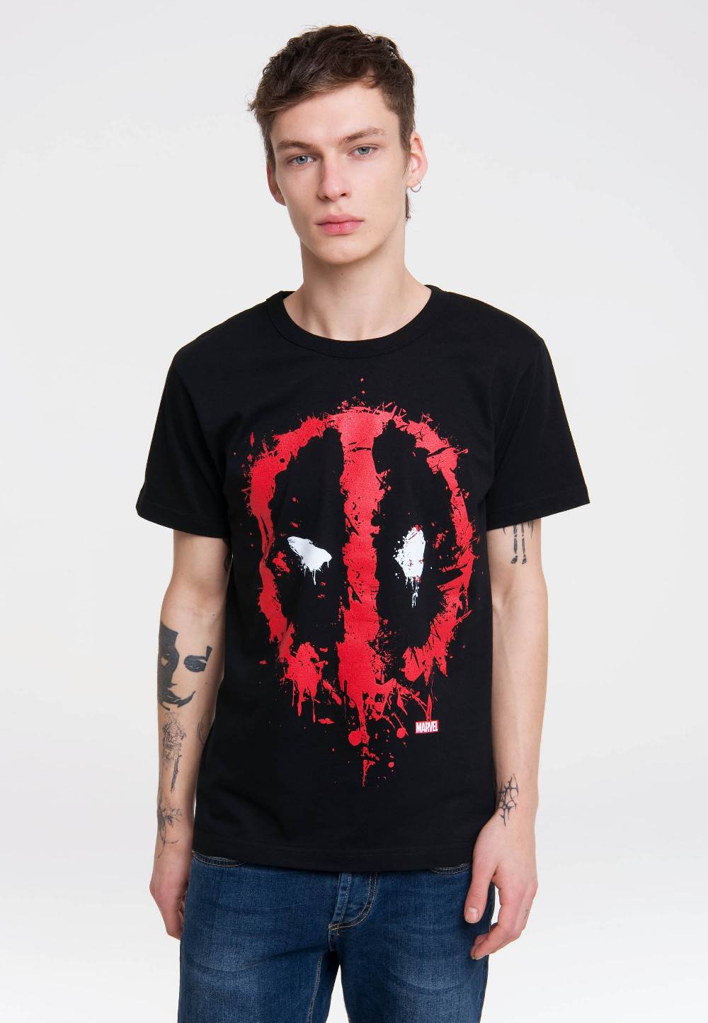 Logoshirt Deadpool Face - Marvel Comics - T-Shirt Print - Herren Exklusivangebot