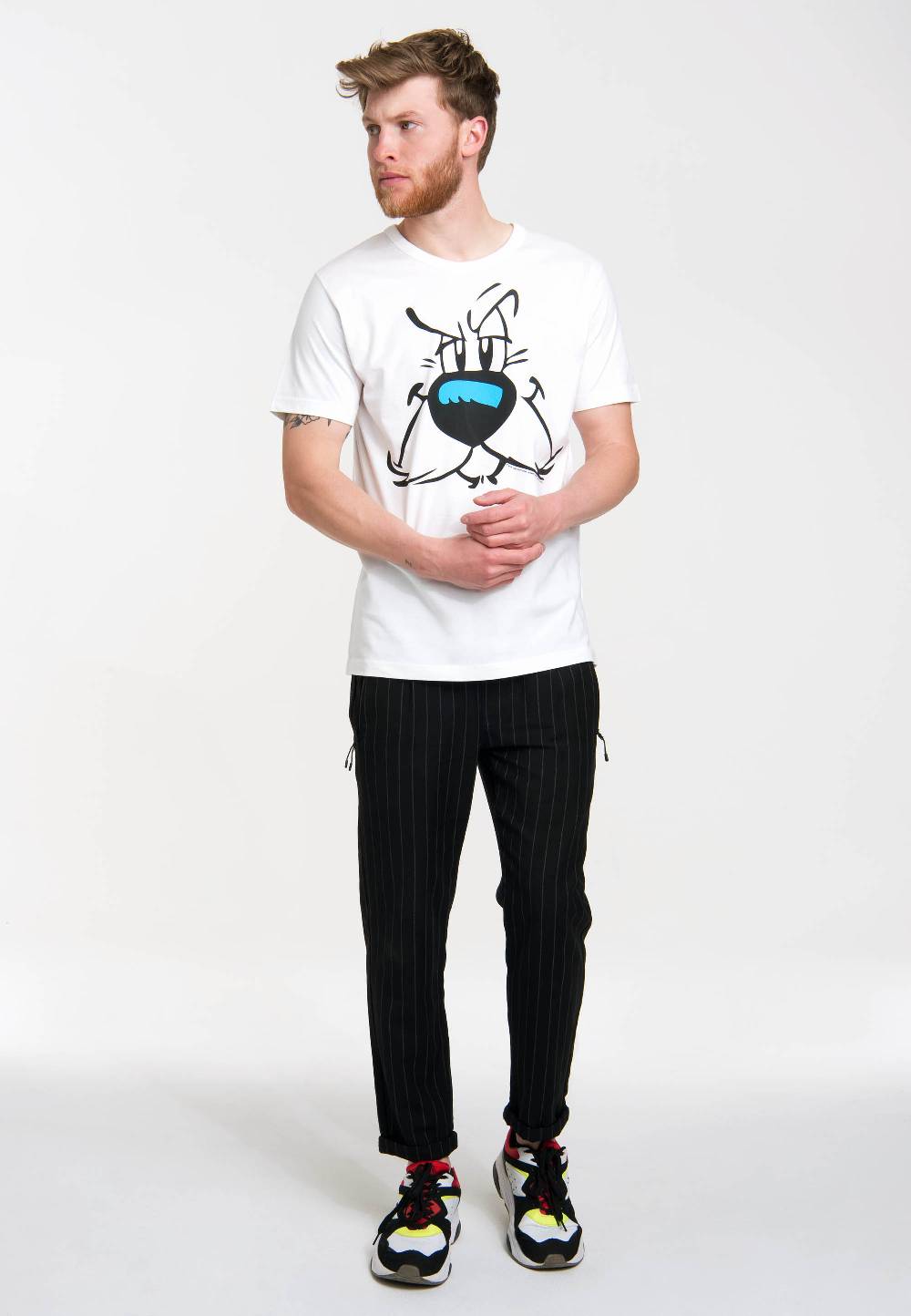 Logoshirt Asterix & Obelix - Idefix - Gesicht - T-Shirt Print - Herren Saisonschlussverkauf