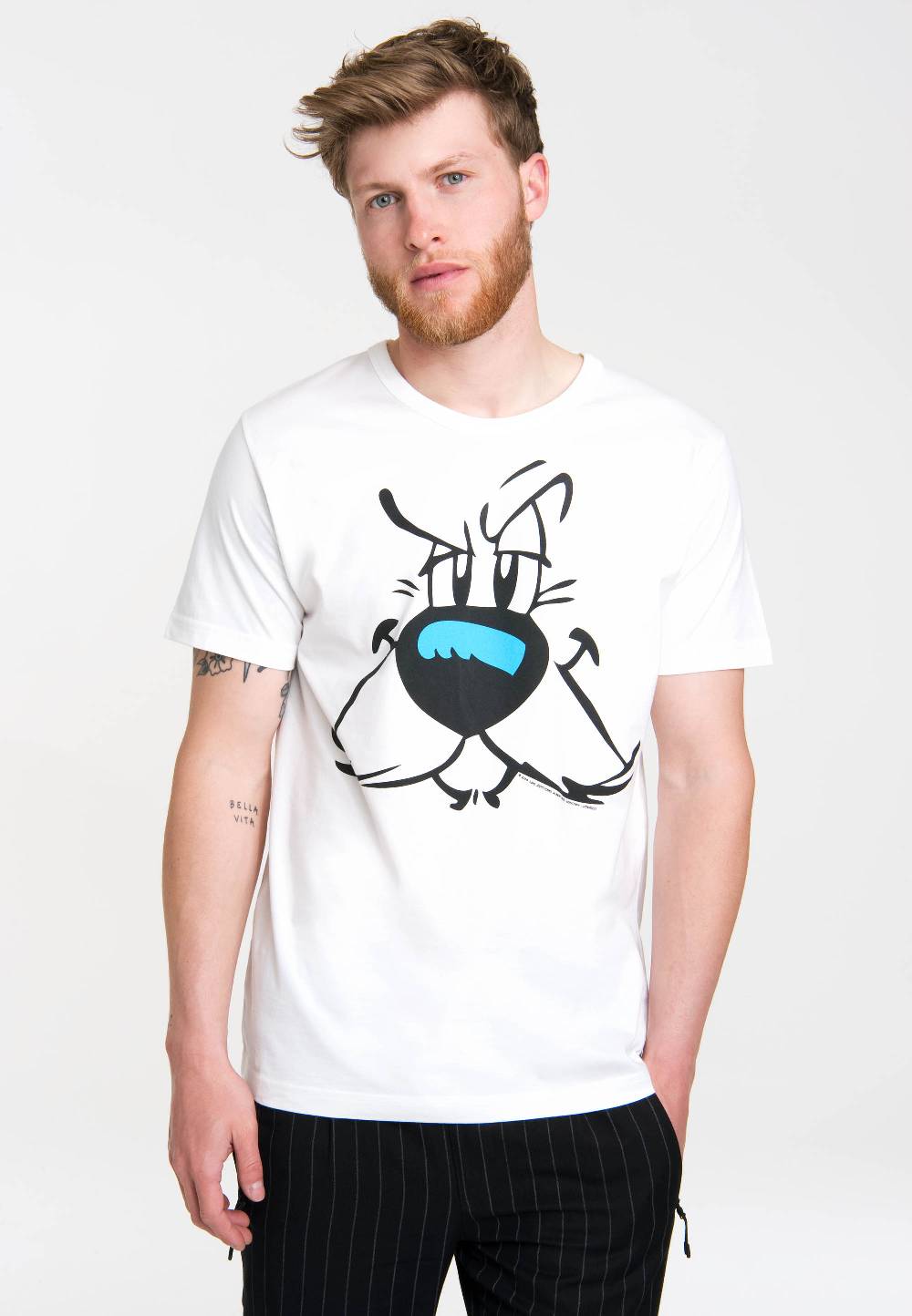 Logoshirt Asterix & Obelix - Idefix - Gesicht - T-Shirt Print - Herren Saisonschlussverkauf