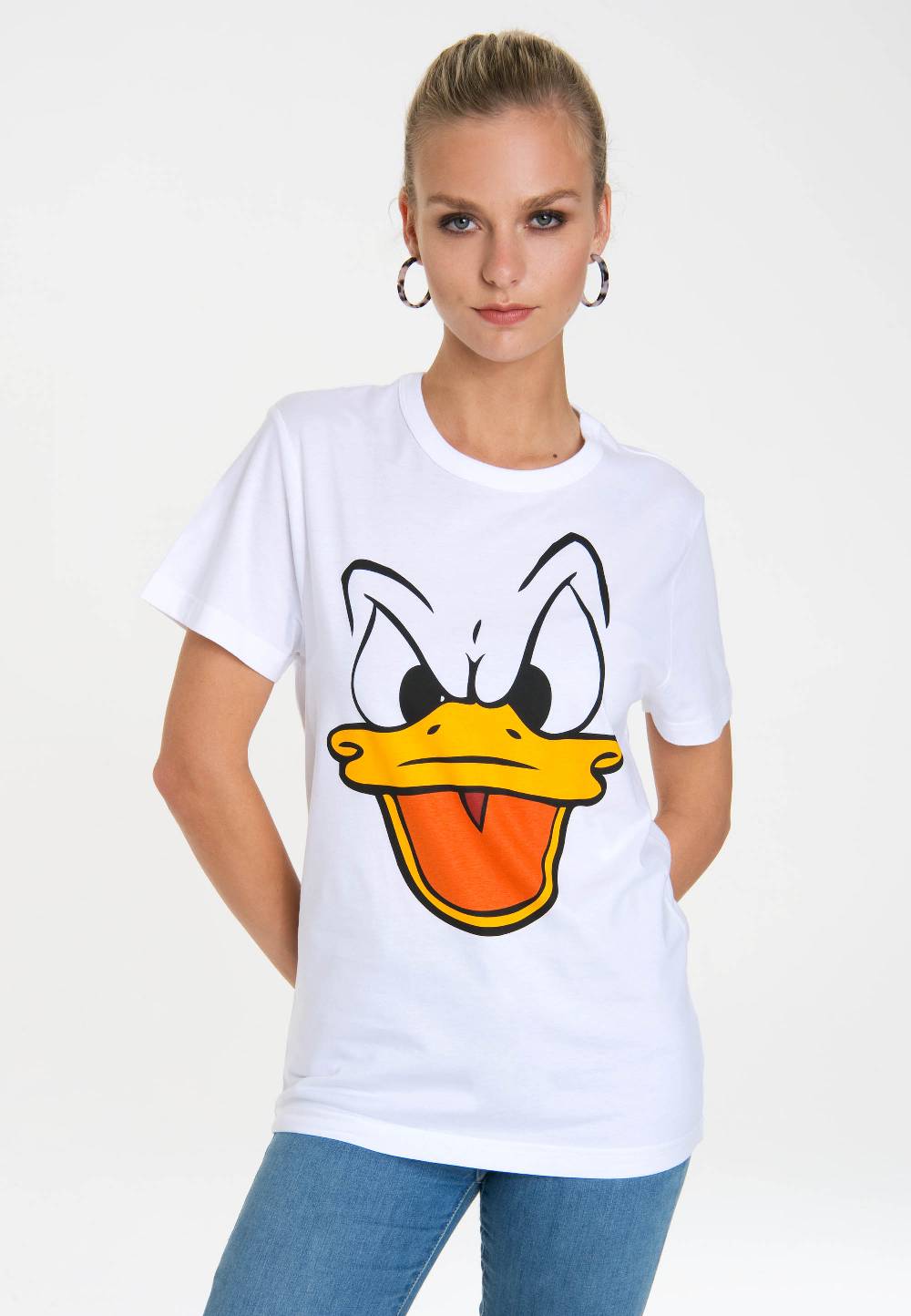Logoshirt Disney - Donald Duck - Gesicht - T-Shirt Print - Damen Blitzangebot