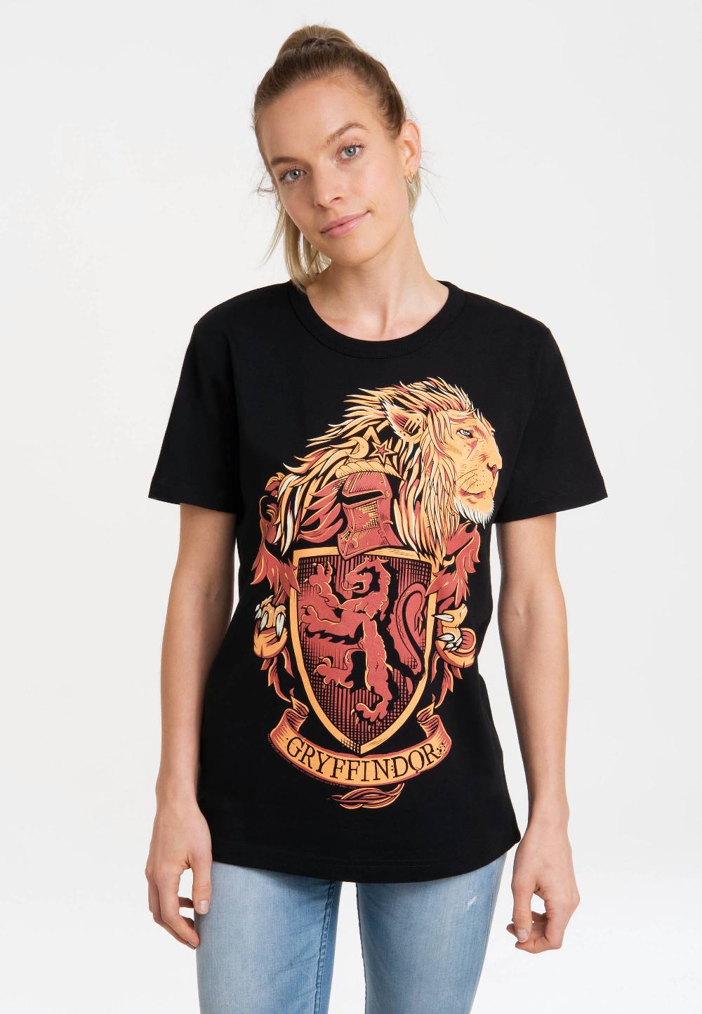 Logoshirt Harry Potter - Gryffindor - Logo - Wappen - Löwe - T-Shirt Print - Damen Kauf eins, bekomm eins gratis