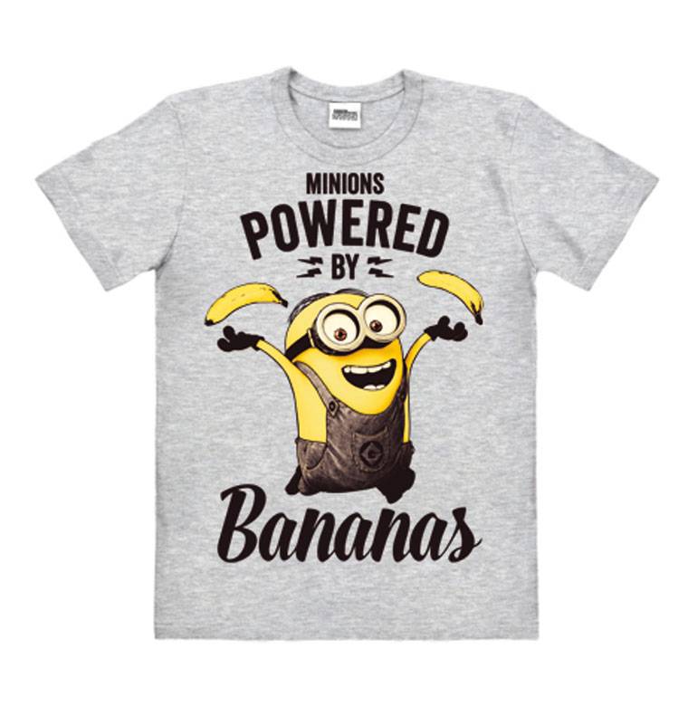 Logoshirt Minions - Bob - Powered By Bananas - T-Shirt Print - Herren Sonderangebote